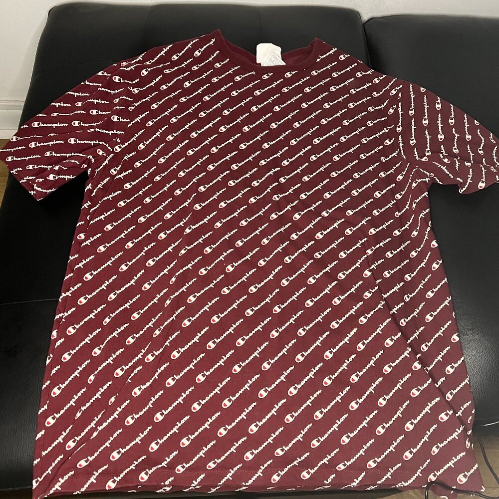 Champion All Over Print T-Shirt, Hip-Hop, Streetwear.